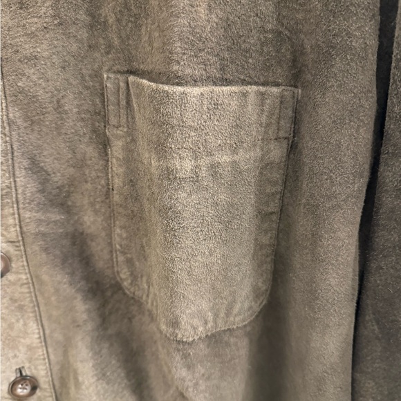 Brown Suede Button Down Shirt - Picture 5 of 8